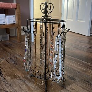 Rotating jewelry hanger, cute decor piece, spins so easy to access your jewelry
